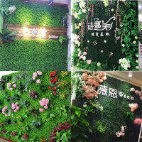 40x60เซนติเมตรจำลองพืชสีเขียวผนังแผงพืชเทียม GardenLawn พรมตกแต่งบ้านงานแต่งงานฉากหลังหญ้าดอกไม้ผนัง