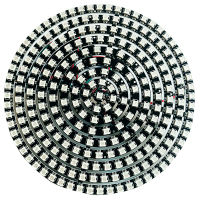 WS2812B DIY RGB LED Ring 37 to 241ledm Round Module SK6812 5050 Integrated Driver Black PCB DC5V Full Color LED Ring