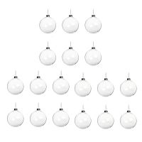 18Pcs 8cm DIY Christmas Tree Hanging Ball Transparent Acrylic Ball Clear Plastic Fillable Ball Ornament