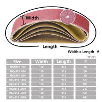 รุ่นใหม่ 5pcs สายพานทราย 915x100mm ไม้อ่อนโลหะบดและขัดเครื่องมือสายพานทราย