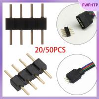 FWFHTP 20/50Pcs ใหม่ สำหรับ Rgb 3528 5050 Smd ไร้บัดกรี เทอร์มินัล ขั้วต่อขั้วต่อ 4-Pin ปลั๊กอะแดปเตอร์ชาย