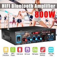 ( Pro+++ ) 800w สเตอริโอHIFI amplifier มินิ 2CH จอแสดงผล LCD build-in ไร้สายบลูทู ธ วิทยุ FM เครื่องขยายเสียง bluetooth Amplifier คุ้มค่า เครื่อง ขยาย เสียง ขนาด เล็ก เครื่อง ขยาย เสียง รถยนต์ แอ ม ป์ ขยาย เสียง มี บ ลู ทู ธ ตัว ขยาย เสียง ลํา โพ ง