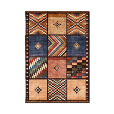 Bohemian Stitching Geometric Area Rugs Moroccan Ethnic Style Living Room Sofa Table Non-Slip Floor Mat Bedroom Bedside Carpet