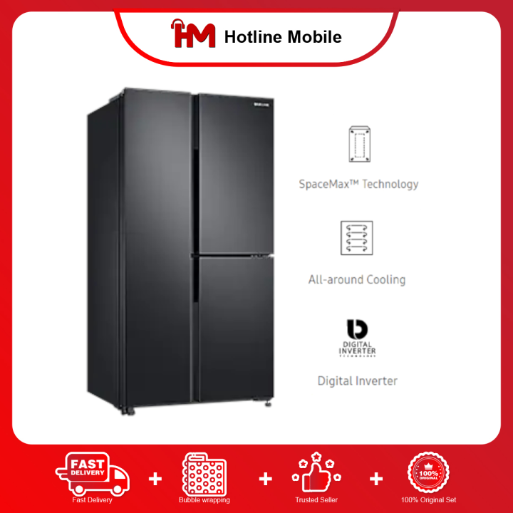 Samsung RS63R5591B4/ME 670L Side by Side with Flexzone Fridge Refrigerator Lazada