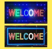 ป้ายไฟLED WELCOME(4สี) ป้ายไฟ ป้ายไฟกล่อง ป้ายไฟสำเร็จรูป หลอดไฟ  ประหยัดไฟใช้ปลั๊กไฟบ้าน ไฟกระพริบ เพิ่มเอกลักษณ์สีสันสวยงาม