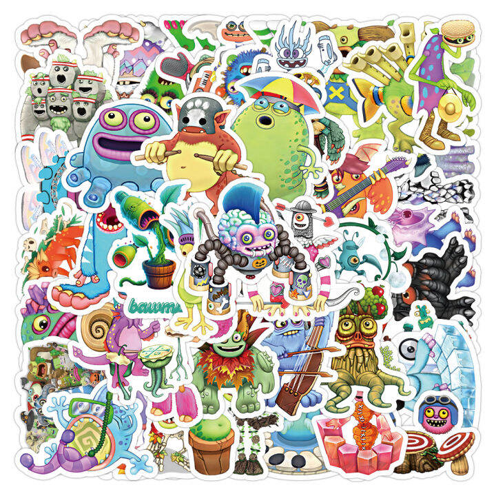 50pcs-set-my-singing-monsters-graffiti-sticker-suitcase-water-bottle-notebook-waterproof-decorative-stickers