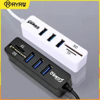 RYRA USB 2.0HUB ฮับตัวแยก3 + 2 Sd/tf เครื่องอ่านการ์ดขยายอเนกประสงค์ USB ฮับยูเอสบีแบบพกพาฮับ USB ที่เข้ากันได้กับหลายระบบ