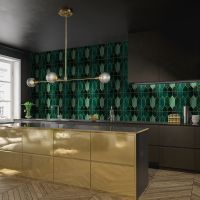 Vinyl Wall Sticker For Living Room Kitchen Bathroom Toilet Bar Modern Luxury Home Decor Green Gilding Marble PVC Adhesive Tile