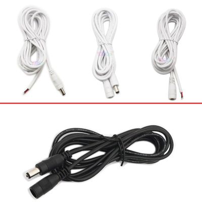 0.5m 1m 2m 3m 5m 10m DC cable connector DC Power Plug with extension wire DC female and Male Jack adapter 5.5 * 2.1 mm  Wires Leads Adapters