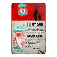 2023Liverpool Football Club Retro Metal Tin Signs Poster Shabby Chic Wall Art Plaque Coffee Bar Pub Club Decoration Home Decor 20x30cm