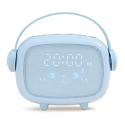 Cute Voice Control Night Light Alarm Clock Timing Countdown Snooze Clock LED Smart Light Kids Gift for Home Decor