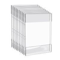 10PCS Sign Holders with Double Sided Adhesive Tape Clear Acrylic for Wall Sign Memo Document Menus Display