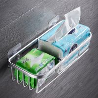 Tissue Box wall Perforation-free Toilet Space Aluminum Toilet Paper Holder wall-mounted Tissue Storage Box Bathroom Accessories Toilet Roll Holders