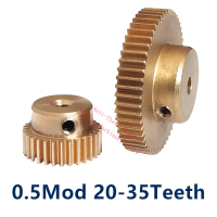 1 ชิ้นนูนขั้นตอนทองแดง 0.5Mod 20 21 22 23 24 25 26 27 28 29 30 31 32 33 34 35 ฟัน 0.5 โมดูลเกียร์แม่นยำเกียร์ Pinion-czechao