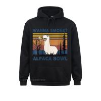 Casual Womens Wanna Smoke Alpaca Bowl Shirt Funny Alpaca Harajuku Mens Sweatshirts Discount Summer Long Sleeve Hoodies Hoods Size Xxs-4Xl