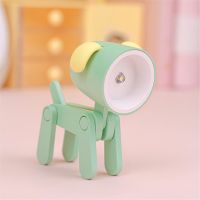 ▼❡ 1pcs Folding Mini Led Desk Lamp Creative Dog Shape Night Lights DIY Small Table Lamps Home Ornaments Eye Protection Desk Lamp