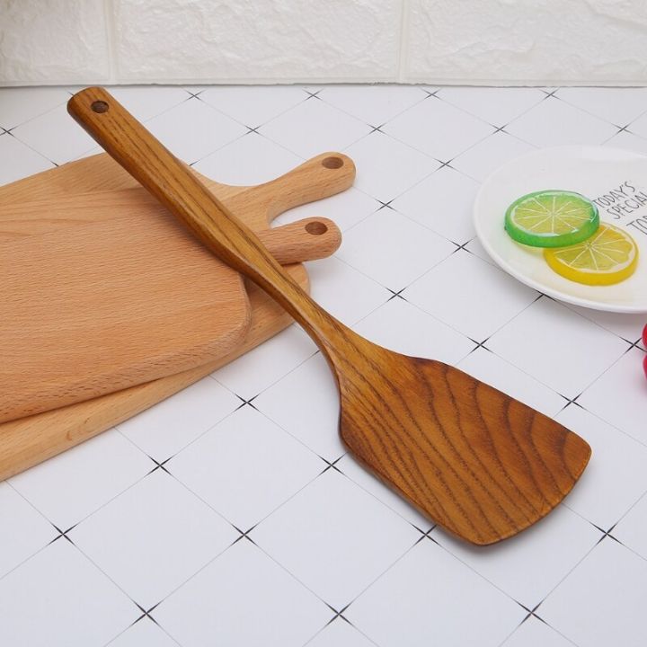 worth-buy-ช้อนตวงไม้พายทำจากไม้เครื่องมือทำครัวเพื่อสุขภาพที่อุปกรณ์ทำอาหารมือจับยาว
