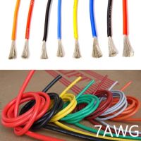 【☸2023 New☸】 fka5 สายเคเบิลไฟฟ้าซิลิก้าเจลซอฟท์ซิลิโคน7awg 12มม. มีฉนวนสี่เหลี่ยมยืดหยุ่นกันความร้อนสายทดสอบแกน Diy แบบนิ่มทำจากทองแดงเคลือบดีบุก