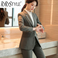 RYRYSTYLE ชุดฤดูใบไม้ร่วงและฤดูหนาวแขนยาวสำหรับผู้หญิง,ชุดกางเกงขายาวพิธีการสูทมืออาชีพ2019สำหรับสัมภาษณ์