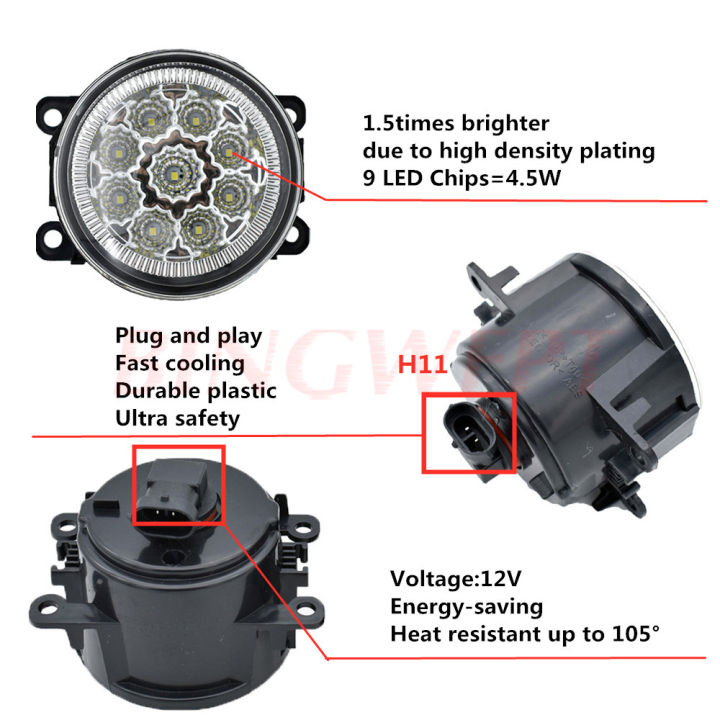 ที่มีคุณภาพสูงสี่ตัวเลือกไฟตัดหมอกสำหรับมิตซูบิชิ-xpander-2017-2018กีฬา-led-ไฟตัดหมอกไฟตัดหมอก