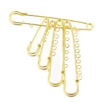 【YF】♀❅❅  XINYAO 30 60 80 90mm Rhinestone Gold Color Safety Brooch Pins With Loops Fitting Base Jewelry Making Supplies