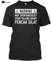 Pencak Silat เสื้อยืดคอกลมตลกแขนลำลองขาสั้นพิมพ์ลายแฟชั่น100% มาตรฐานไอเดียของขวัญ