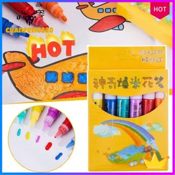  Magic Puffy Pens, DIY Bubble Popcorn Drawing Pens, Magic Puffy  Pens for Kids, 6 Colors 3D Art Magic Puffy Penswith 3D Ink (2SET)