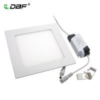 Ultra Thin Dimmable 3W 4W 6W 9W 12W 15W 18W LED Ceiling Recessed Lamp 2835 SMD Square LED Panel Light AC85-265V Indoor Lighting  by Hs2023