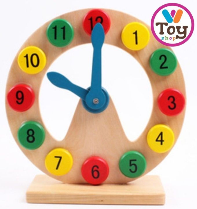 นาฬิกาไม้-ใช้ฝึกน้องๆ-ให้ดูเวลาแบบเข็มได้-ของต้องมีแนวสาธิต-วัสดุไม้