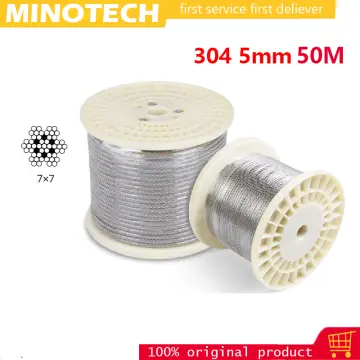 Stainless steel wire rope cable 1mm 2mm 3mm 4mm 5mm 316 A4 7x7