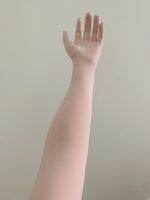 Womens None Shiny Flesh Spandex Long Gloves Fetish Mens Cosplay Kigurumi Gloves Crossdresser