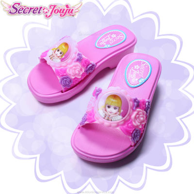 รองเท้าแฟชั่นเด็กผู้หญิง รองเท้าเด็กผู้หญิงมีส้น รองเท้าแตะแบบสวม รองเท้าลายเจ้าหญิง APPLE รุ่น P025