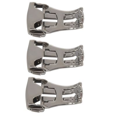 3X 18mm Stainless Steel Deployant Watch Strap Folding Buckle Clasp for Omega, Fosted 18mm