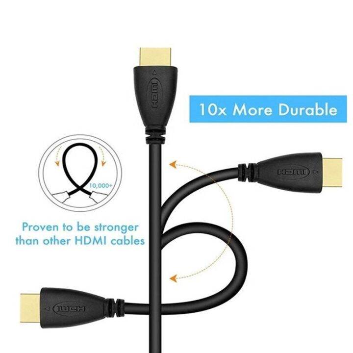 chaunceybi-hdmi-cable-od4-2mm-ultra-soft-thin-cord-wire-supports-speed-1080p-3m-5m