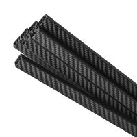 1Pcs Length 500mm Rectangular OD8mm 10mm 15mm18mm 20mm 22mm 25mm 30mm 35mm 40mm Twill Matte 3K Full Carbon Fiber Square Tube Wires Leads Adapters