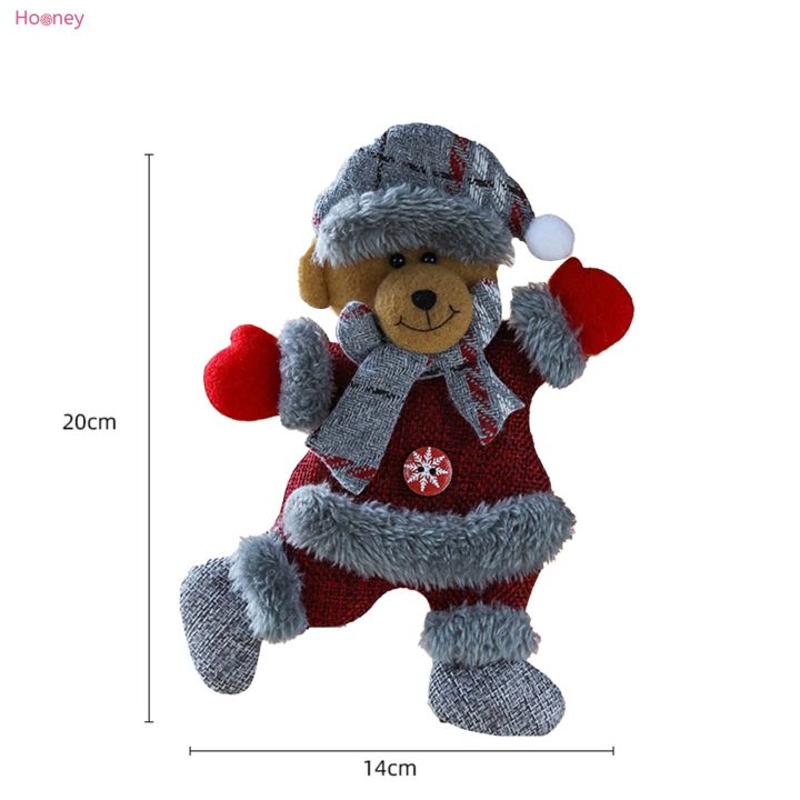 hooney-การตกแต่งบ้านตุ๊กตาคริสต์มาสพร้อมสายคล้องตกแต่งลายหมีมูสน่ารักสำหรับบ้านสำนักงานห้องนอนหอพัก