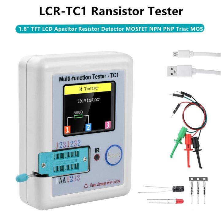 LCR-TC1 1.8inch TFT LCD Display Multi-meter Transistor Tester Diode ...