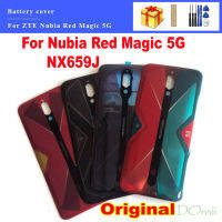 ใหม่ฝาหลังกระจกสำหรับ ZTE Nubia Red Magic 5G NX659J ประตูด้านหลัง + เลนส์กล้องกาว Shell