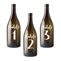 Table Number Decals Bottle Table Seating Plan Number Wedding Party Signs Easy Peel And Stick For Glass Bottles Plastic Metal