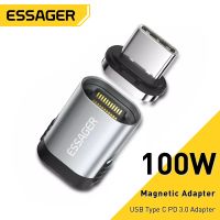 [3C electronic digital]  Essager 100W อะแดปเตอร์แม่เหล็ก24พิน USB Type C PD 3.0ตัวแปลงสายชาร์จแบบเร็วสำหรับ Ipad Pro ตัวเชื่อมต่ออะแดปเตอร์แม่เหล็ก Macbook