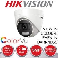 HIKVISION กล้องวงจรปิด 4 ระบบ 5 MP DS-2CE72HFT-F (3.6 mm) COLORVU, ย้อนแสงได้