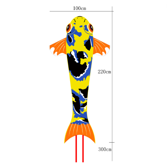 พร้อมส่ง-ว่าว-ว่าวปลาคราฟ-สีสดใส-ขนาด-1-เมตร-สินค้าจากไทย-แถมเชือก-100-เมตร