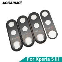 Aocarmo กระจก Sony Xperia 5 Ii/ X5iii BQ72 XQ-BQ52 SO-53B ด้านหลังกล้องหลังกระจกด้านหลังพร้อมกรอบสติกเกอร์กาว