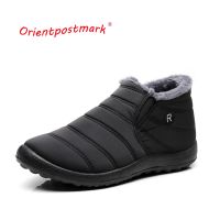 ♤✢ Men Boots Lightweight Winter Shoes For Men Snow Boots Waterproof Winter Footwear Plus Size Slip On Unisex Ankle Winter Boots