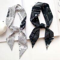 ★New★ Ins trendy small silk scarf spring and autumn thin section Korean version of Korean silk scarf womens headband narrow and long all-match decorative scarf