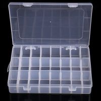 ◄✚∋ Transparent 10/15/24 Grid Storage Box Organizer Case Cajas Organizadora Storing Plastic Box Jewelry Beads Pill Screw Organizador