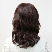 Wig for middle-aged and elderly women with long curly hair and large waves. The whole wig cover is natural, realistic, and fluffy