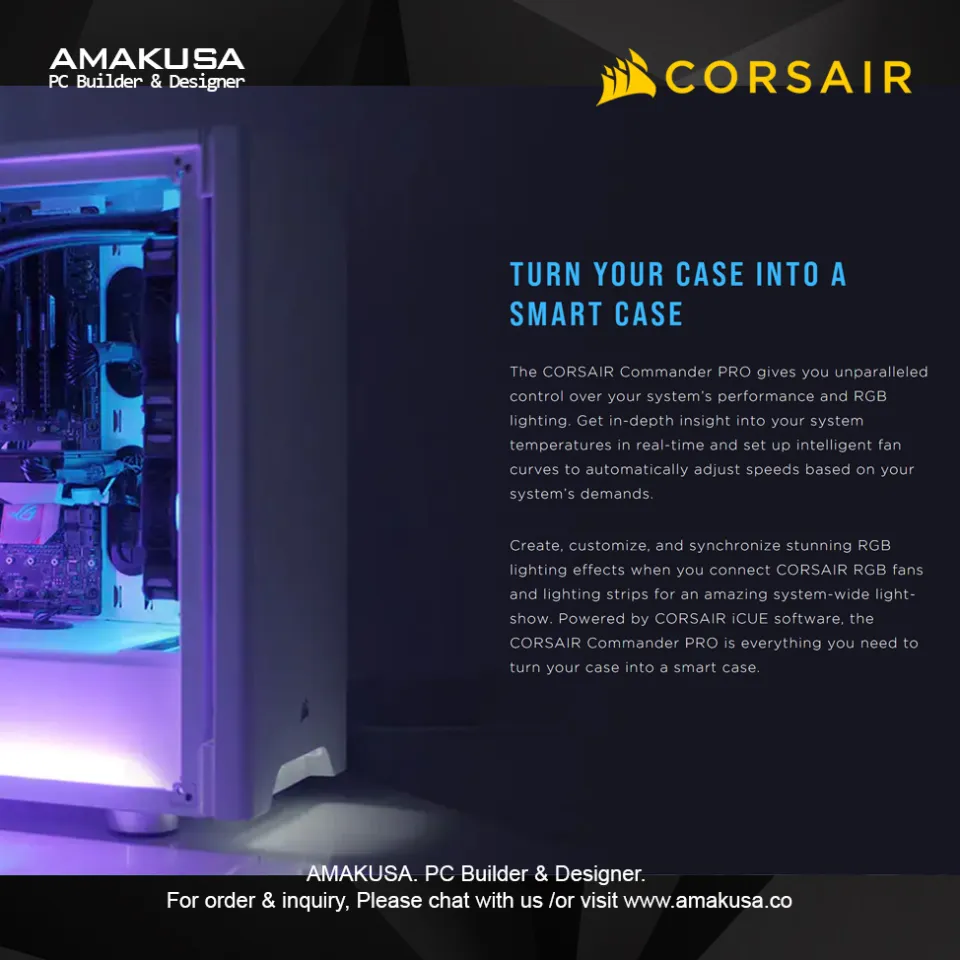 CORSAIR iCUE Commander PRO Smart RGB Lighting and Fan Speed