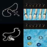 【HOT】✕❃ New 1/6 Delicate Metal Necklace Adjustable Wristband Vervel Collar Accessory 12 Figures