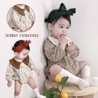 COD DSFERTEREERRE Baby Newborn Girls Corduroy Floral Romper Long Sleeve Jumpsuits Clothes